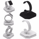 3 PCS Suede C-Shaped Retractable Single Watch Holder(Black)