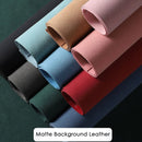 2 PCS 50 x 68cm Thickened Waterproof Non-reflective Matte Leather Photo Background Cloth(Black)