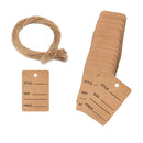 5 Bags 100PCS/Bag Kraft Paper Gift Tags Hang Tags(L-18)
