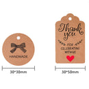 5 Bags 100PCS/Bag Kraft Paper Gift Tags Hang Tags(L-15)