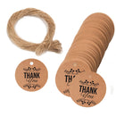 5 Bags 100PCS / Bag Kraft Paper Gift Tag With 20m Hemp Rope(L-01 )