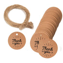 5 Bags 100PCS / Bag Kraft Paper Gift Tag With 20m Hemp Rope(L-02)