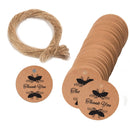 5 Bags 100PCS / Bag Kraft Paper Gift Tag With 20m Hemp Rope(L-03 )