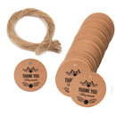 5 Bags 100PCS / Bag Kraft Paper Gift Tag With 20m Hemp Rope(L-04)