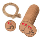 5 Bags 100PCS / Bag Kraft Paper Gift Tag With 20m Hemp Rope(L-06 )