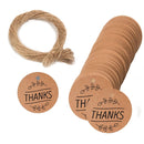 5 Bags 100PCS / Bag Kraft Paper Gift Tag With 20m Hemp Rope(L-07 )