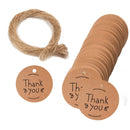 5 Bags 100PCS / Bag Kraft Paper Gift Tag With 20m Hemp Rope(L-09)