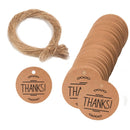5 Bags 100PCS / Bag Kraft Paper Gift Tag With 20m Hemp Rope(L-11 )