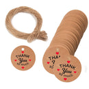 5 Bags 100PCS / Bag Kraft Paper Gift Tag With 20m Hemp Rope(L-12)