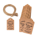 5 Bags 100PCS / Bag Kraft Paper Gift Tag With 20m Hemp Rope(L-13 )