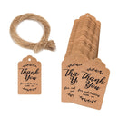 5 Bags 100PCS / Bag Kraft Paper Gift Tag With 20m Hemp Rope(L-14 )