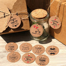 5 Bags 100PCS / Bag Kraft Paper Gift Tag With 20m Hemp Rope(L-01 )