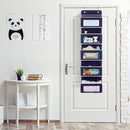 Five-Layer Non-Woven Door Rear Storage Hanging Bag(Blue)