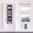 Five-Layer Non-Woven Door Rear Storage Hanging Bag(Blue)