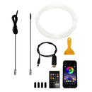 Center Console Modified LED Guide Light, Style: USB Remote Control+APP Control(2m Transparent)