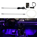 Center Console Modified LED Guide Light, Style: Cigarette Lighter Remote Control+APP Control(2m Transparent)