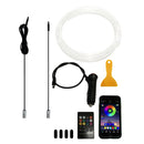 Center Console Modified LED Guide Light, Style: Cigarette Lighter Remote Control+APP Control(2m Transparent)