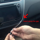 Center Console Modified LED Guide Light, Style: Cigarette Lighter Remote Control+APP Control(2m Black)