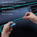 Center Console Modified LED Guide Light, Style: Cigarette Lighter Remote Control+APP Control(2m Black)