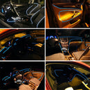 Center Console Modified LED Guide Light, Style: Cigarette Lighter Remote Control+APP Control(2m Black)