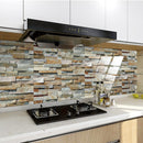 12 PCS 10 x 20cm Brick Pattern Crystal Film Glossy Tile Sticker Floor Sticker(Kit034)