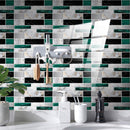 12 PCS 10 x 20cm Brick Pattern Crystal Film Glossy Tile Sticker Floor Sticker(Kit038)