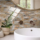 12 PCS 10 x 20cm Brick Pattern Crystal Film Glossy Tile Sticker Floor Sticker(Kit026)