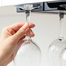 2 PCS Living Room Kitchen Free Punch Goblet Wine Glass Hanging Rack( White )