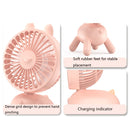 Cute Puppy Shaped USB Charging Fan(Brown)