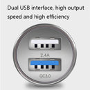 CYKE C11 QC3.0 Aluminum Alloy Dual USB Car Fast Charger(Tyrant Gold)