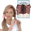 Physical Force Shaping Curly Hair Heatless Hair Curler Hair Band(Coffee)