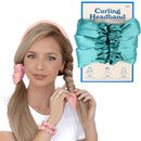 Physical Force Shaping Curly Hair Heatless Hair Curler Hair Band(Peacock Blue)