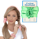 Physical Force Shaping Curly Hair Heatless Hair Curler Hair Band(Green)
