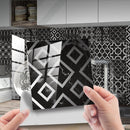 20 PCS 15cm PVC Crystal Covered Film Geometric Pattern Tile Wall Sticker(TS238)
