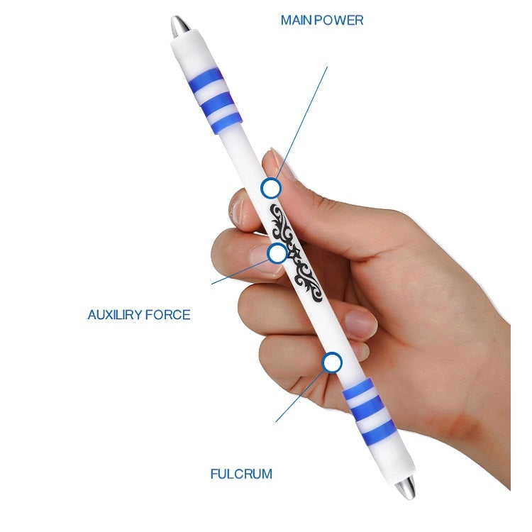 2 PCS Visual Spinning Pen Drop Resistant No Refill Rotary Pen Special(A5 Red)