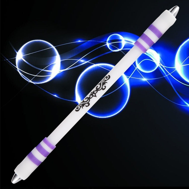 2 PCS Visual Spinning Pen Drop Resistant No Refill Rotary Pen Special(A5 Purple)