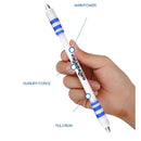 2 PCS Visual Spinning Pen Drop Resistant No Refill Rotary Pen Special(A5 Purple)
