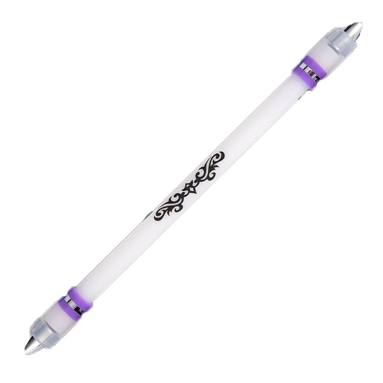 2 PCS Visual Spinning Pen Drop Resistant No Refill Rotary Pen Special(A7 Purple)