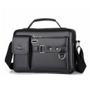 WEIXIER D235 Men Shoulder Bag Portable PU Leather Handbag(Black)