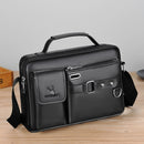 WEIXIER D235 Men Shoulder Bag Portable PU Leather Handbag(Black)