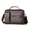 WEIXIER D235 Men Shoulder Bag Portable PU Leather Handbag(Brown)