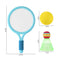 2 Pairs Children Badminton Tennis Racket Outdoor Sports With Two Balls(Pink Green)