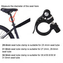 5 PCS Bicycle Accessories Quick Release Clip Road Bike Seatpost Clamp, Size: 28.6mm(Black)