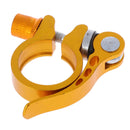 5 PCS Bicycle Accessories Quick Release Clip Road Bike Seatpost Clamp, Size: 31.8mm(Yellow)
