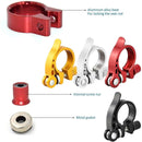 5 PCS Bicycle Accessories Quick Release Clip Road Bike Seatpost Clamp, Size: 34.9mm(Black)