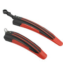 5 Sets Dual Color Bicycle Mudguard Mountain Bike Fenders Set(Black Red)