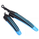 5 Sets Dual Color Bicycle Mudguard Mountain Bike Fenders Set(Black Light Blue)