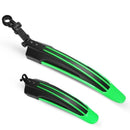 5 Sets Dual Color Bicycle Mudguard Mountain Bike Fenders Set(Black Green)