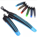 5 Sets Dual Color Bicycle Mudguard Mountain Bike Fenders Set(Black and White)