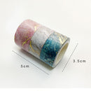 2 Sets/6 Rolls 8958 5m Paper Bronzing Wallet Tape Set(Water Ripple)